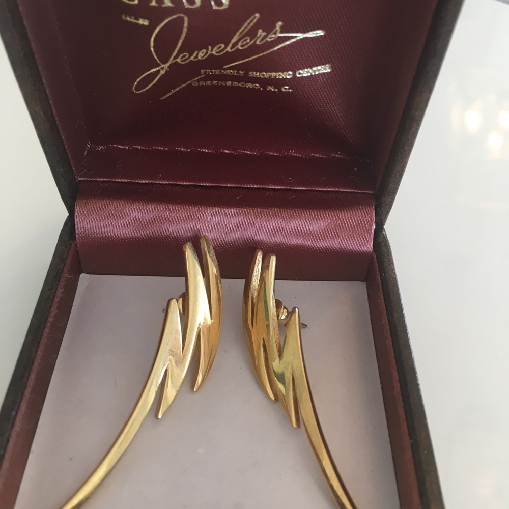 GIVENCHY Goldtone Earrings. GORGEOUS - Picture 2 of 8